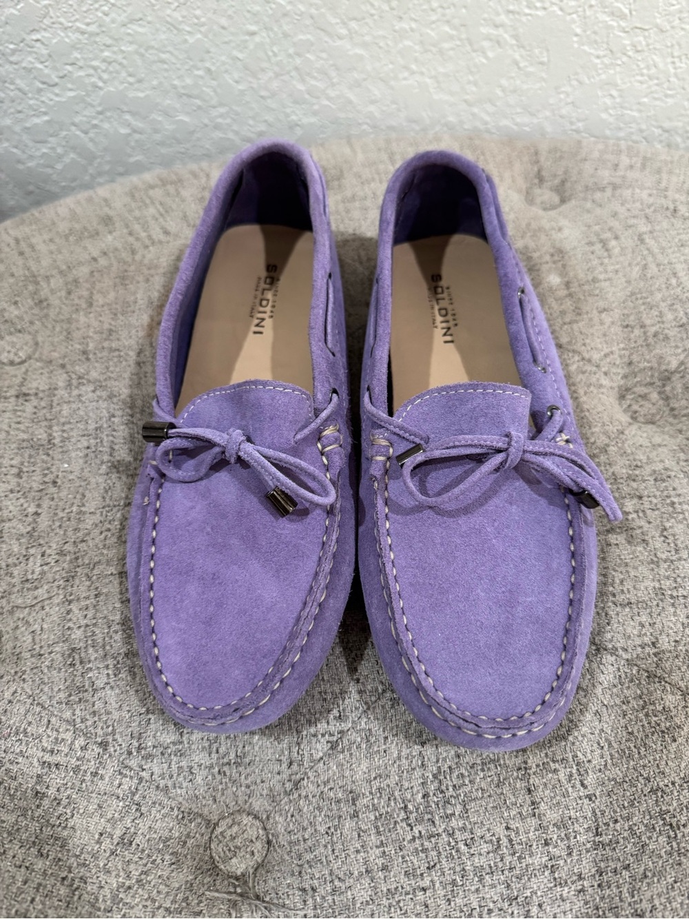 Soldini Purple Suede Driving Loafers